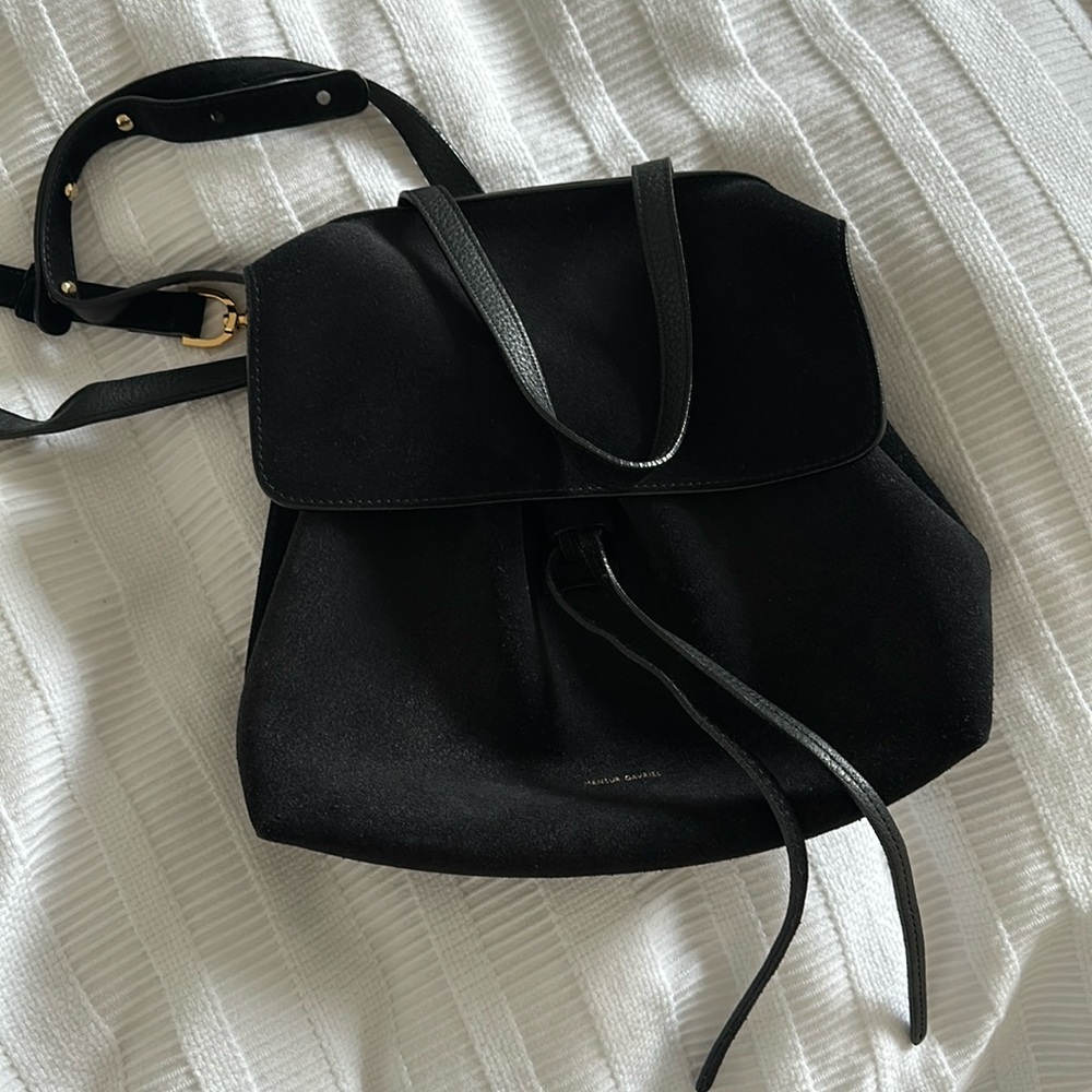 Mansur Gavriel black suede Lady bag, mini